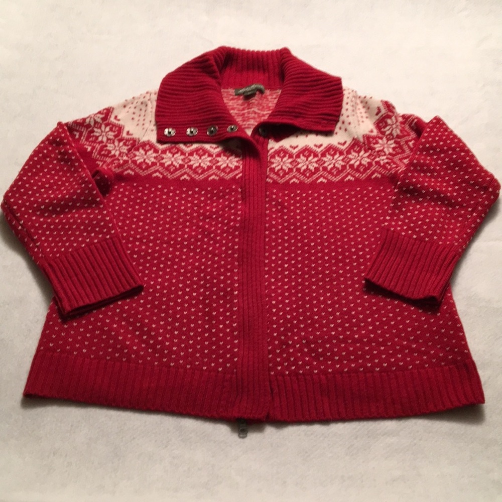 Eddie Bauer Zip-Front Cardigan Sweater - Picture 1 of 5